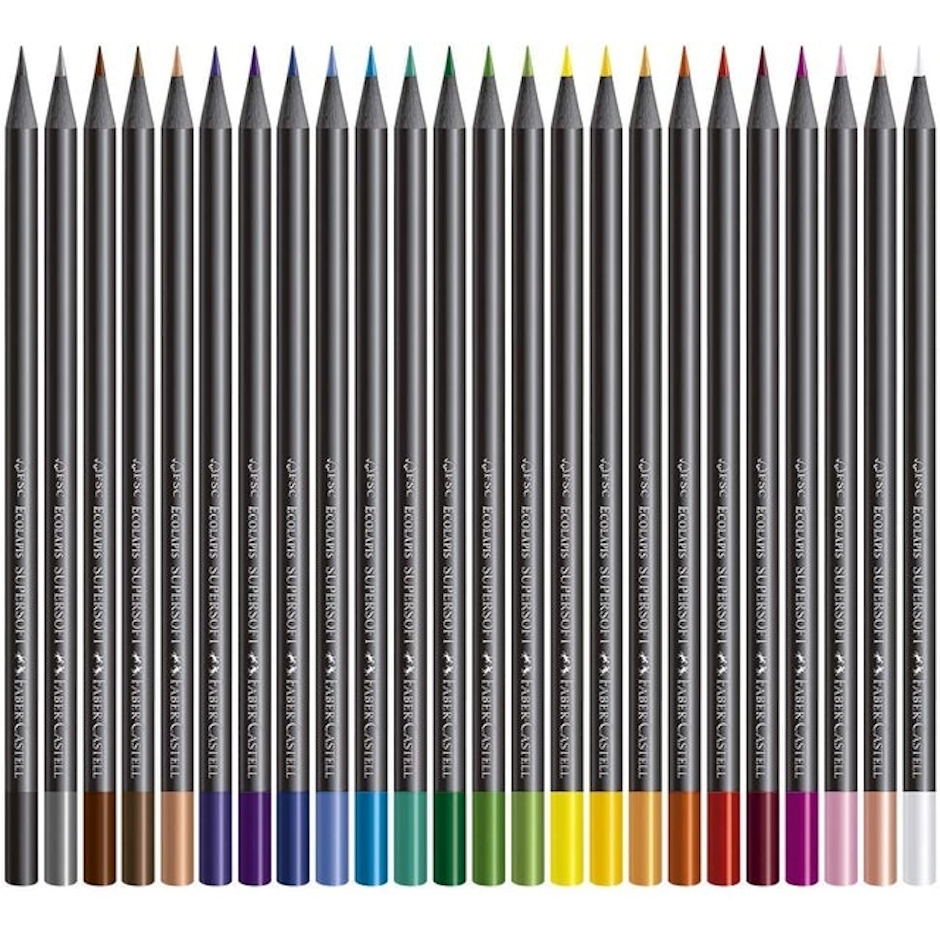 FABER-CASTELL Lápis de Cor EcoLápis Supersoft 24 cores Translation missing: pt-BR.activerecord.decorators.item_part_image/alt