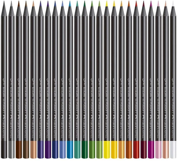 FABER-CASTELL Lápis de Cor EcoLápis Supersoft 24 cores Translation missing: pt-BR.activerecord.decorators.item_part_image/alt