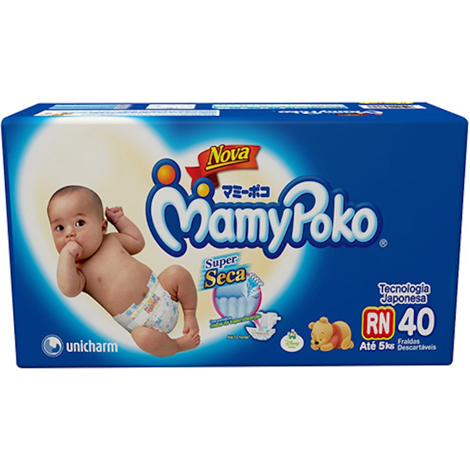 MAMYPOKO Fraldas Descartáveis Fralda-fita RN 40 Unidades Translation missing: pt-BR.activerecord.decorators.item_part_image/alt