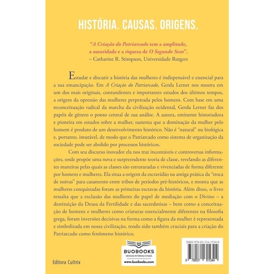 Gerda Lerner A Criação do Patriarcado Translation missing: pt-BR.activerecord.decorators.item_part_image/alt