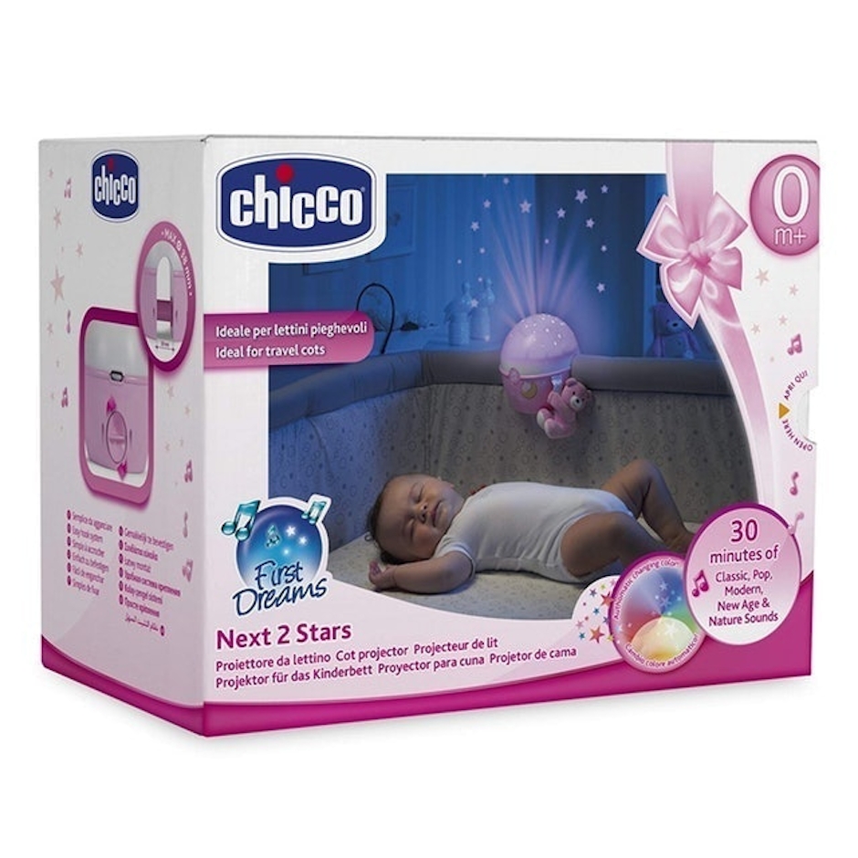 CHICCO Projetor Musical Next 2 Stars Rosa Translation missing: pt-BR.activerecord.decorators.item_part_image/alt
