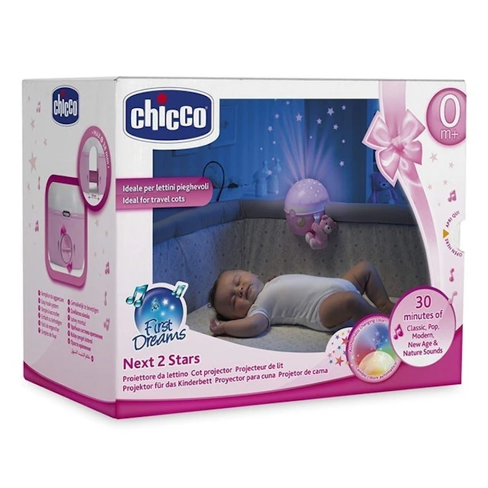 CHICCO Projetor Musical Next 2 Stars Rosa Translation missing: pt-BR.activerecord.decorators.item_part_image/alt