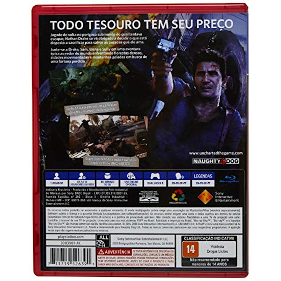 NAUGHTY DOG Uncharted 4 Translation missing: pt-BR.activerecord.decorators.item_part_image/alt