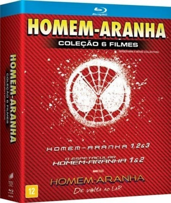 Homem Aranha Coleção 6 Filmes Translation missing: pt-BR.activerecord.decorators.item_part_image/alt