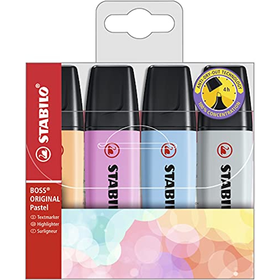 STABLIO BOSS Marca Texto 4 Cores Pastel Translation missing: pt-BR.activerecord.decorators.item_part_image/alt
