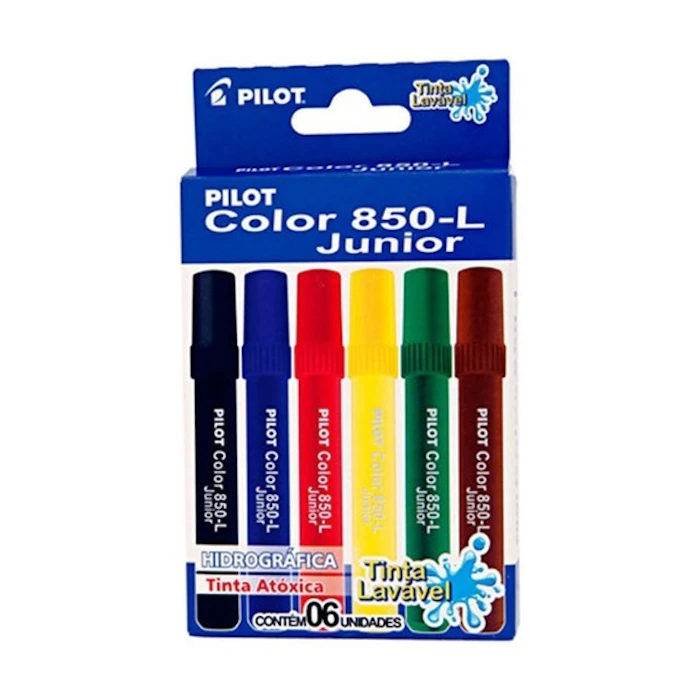 PILOT Caneta Color Junior Com 6 Cores Translation missing: pt-BR.activerecord.decorators.item_part_image/alt