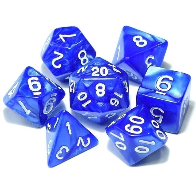 KOKO Kit com 42 Dados para RPG de Mesa D4 D6 D8 D10 D12 D20 D10% + 1 Bolsa Translation missing: pt-BR.activerecord.decorators.item_part_image/alt