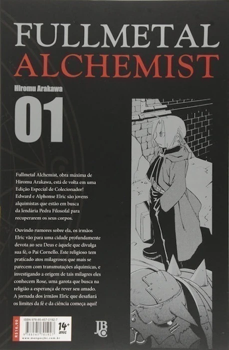 HIROMU ARAKAWA Fullmetal Alchemist - Volume 1 (Especial) Translation missing: pt-BR.activerecord.decorators.item_part_image/alt