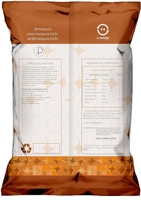MAIS PURA Pipoca Artesanal Sabor Caramelo e Flor-de-Sal 150g Translation missing: pt-BR.activerecord.decorators.item_part_image/alt