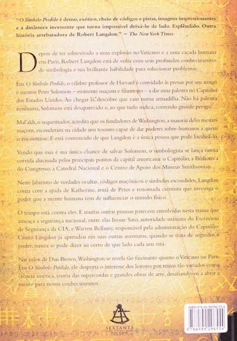 EDITORA ARQUEIRO O Símbolo Perdido Translation missing: pt-BR.activerecord.decorators.item_part_image/alt