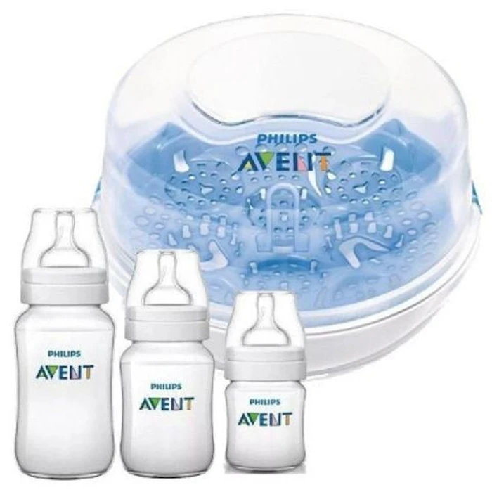 PHILIPS AVENT Kit Esterilizador + 3 Mamadeiras Translation missing: pt-BR.activerecord.decorators.item_part_image/alt