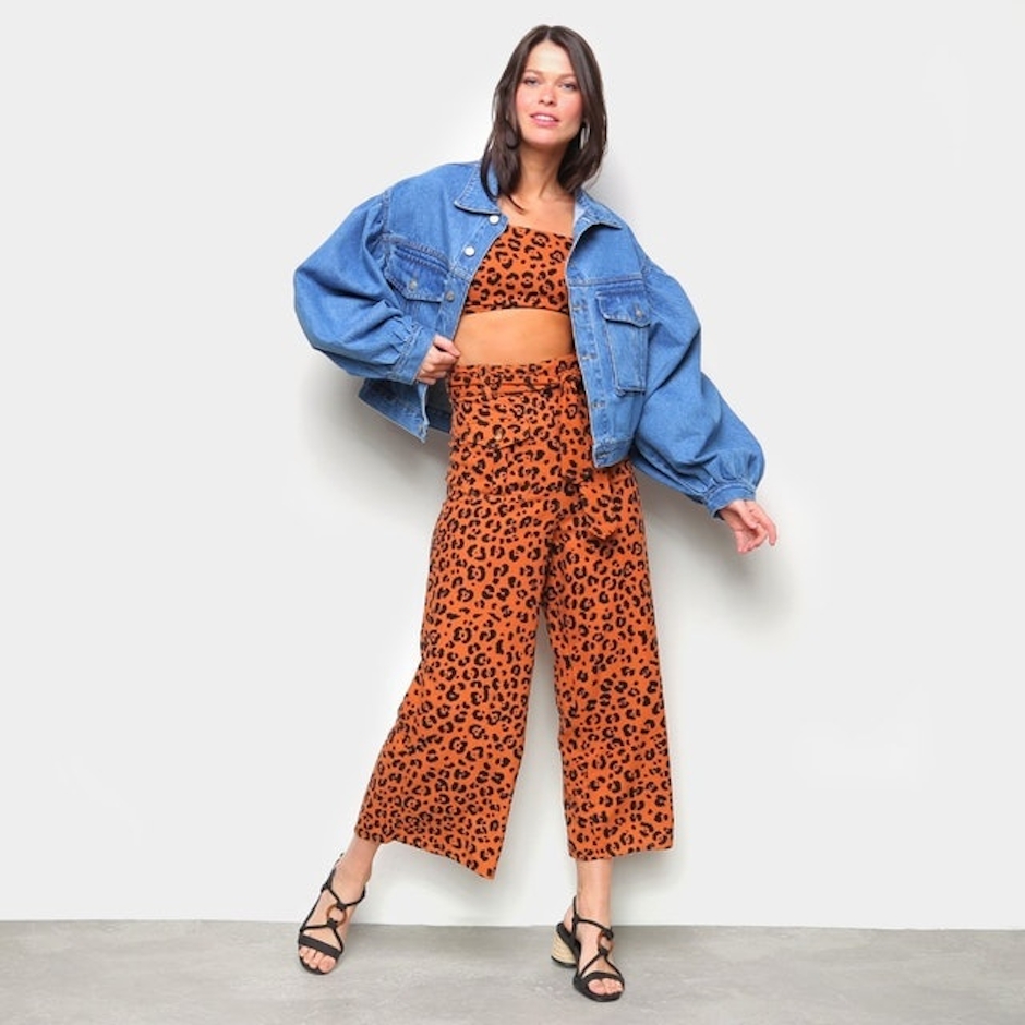 FARM Jaqueta Jeans Feminina Oversized Translation missing: pt-BR.activerecord.decorators.item_part_image/alt