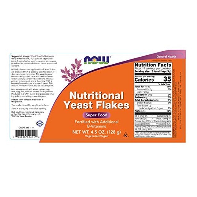 NOW Nutritional Yeast Flakes Translation missing: pt-BR.activerecord.decorators.item_part_image/alt