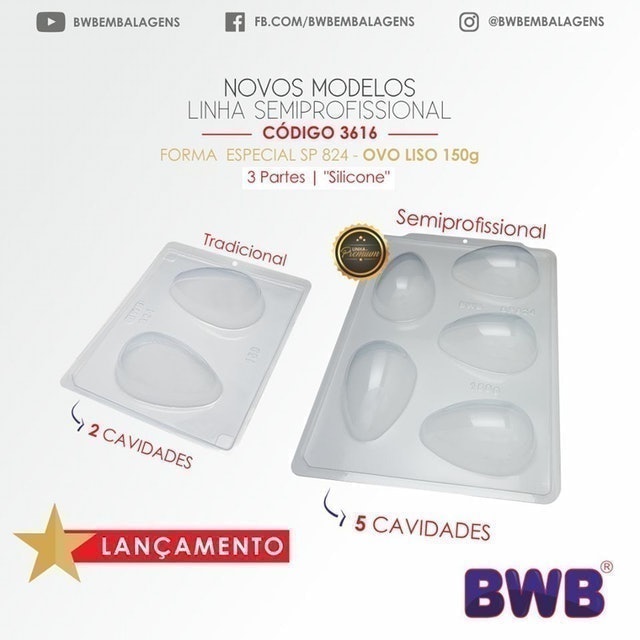 BWB Forma Ovo de Páscoa 150g (3 partes) Translation missing: pt-BR.activerecord.decorators.item_part_image/alt