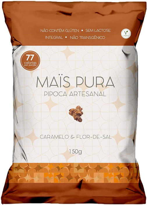 MAIS PURA Pipoca Artesanal Sabor Caramelo e Flor-de-Sal 150g Translation missing: pt-BR.activerecord.decorators.item_part_image/alt
