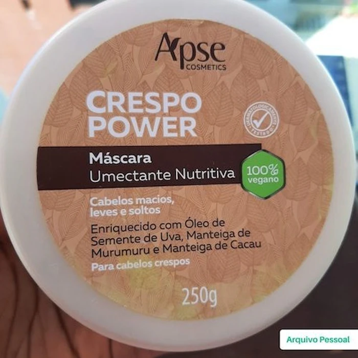 APSE COSMETICS Máscara Umectante Nutritiva Crespo Power Translation missing: pt-BR.activerecord.decorators.item_part_image/alt