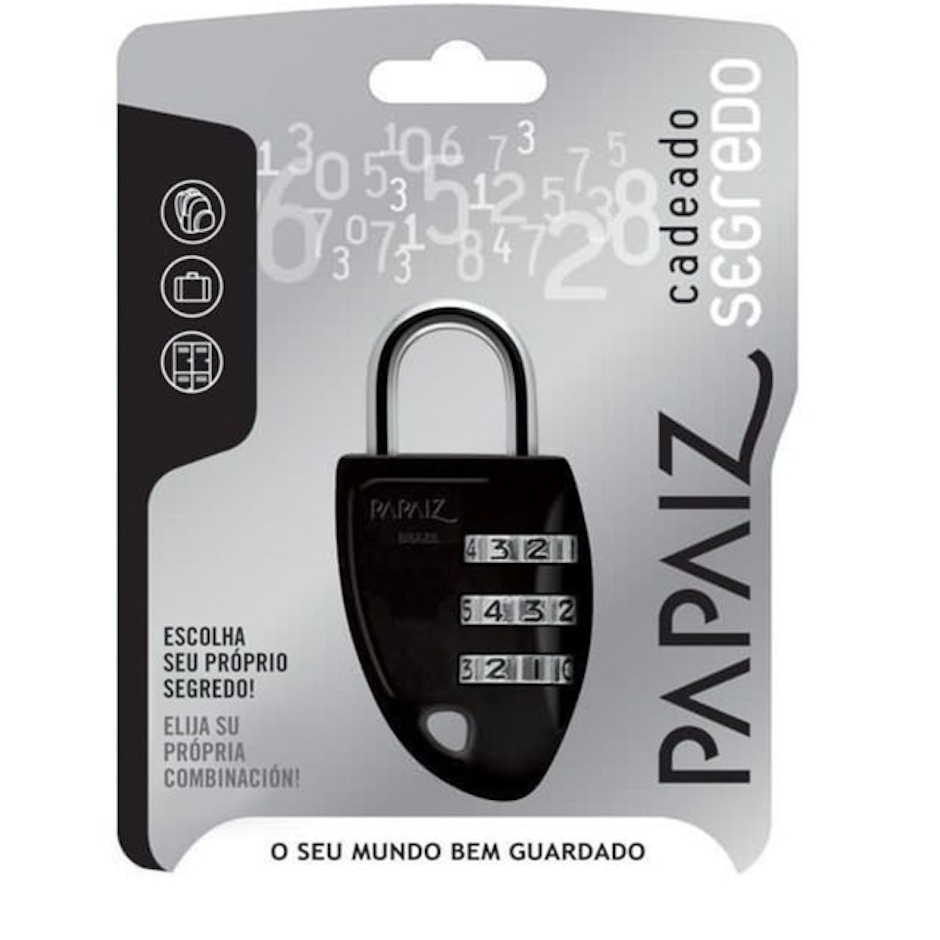 PAPAIZ Cadeado com Segredo 25 mm em Aço Translation missing: pt-BR.activerecord.decorators.item_part_image/alt