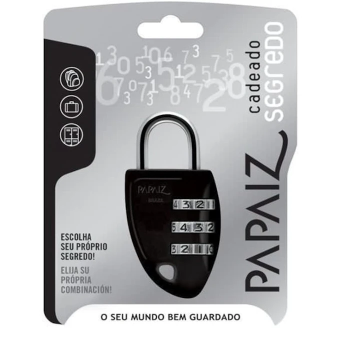 PAPAIZ Cadeado com Segredo 25 mm em Aço Translation missing: pt-BR.activerecord.decorators.item_part_image/alt