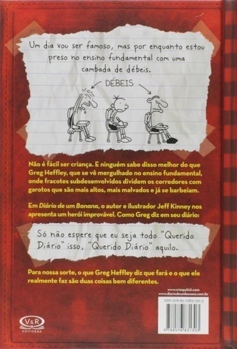 JEFF KINNEY Diário de um Banana: um Romance em Quadrinhos Translation missing: pt-BR.activerecord.decorators.item_part_image/alt