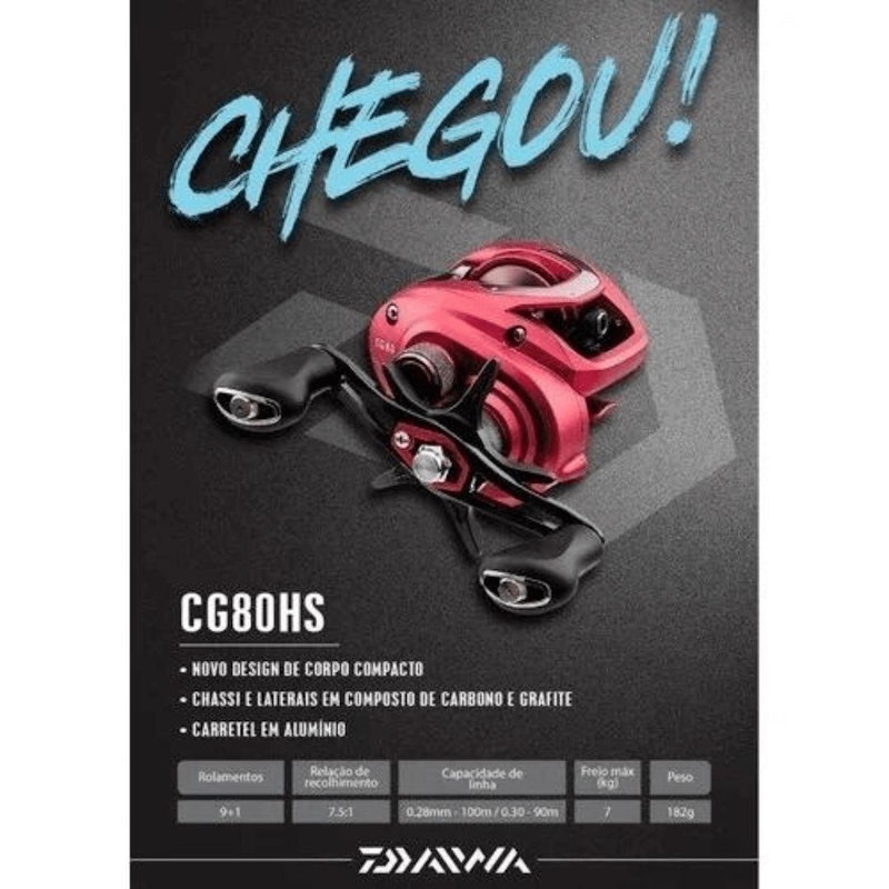 Carretilha Perfil Baixo Daiwa CG80 2