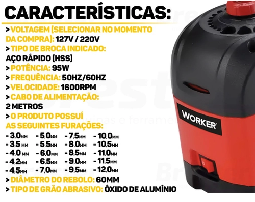Afiador de Brocas Elétrico Worker 5