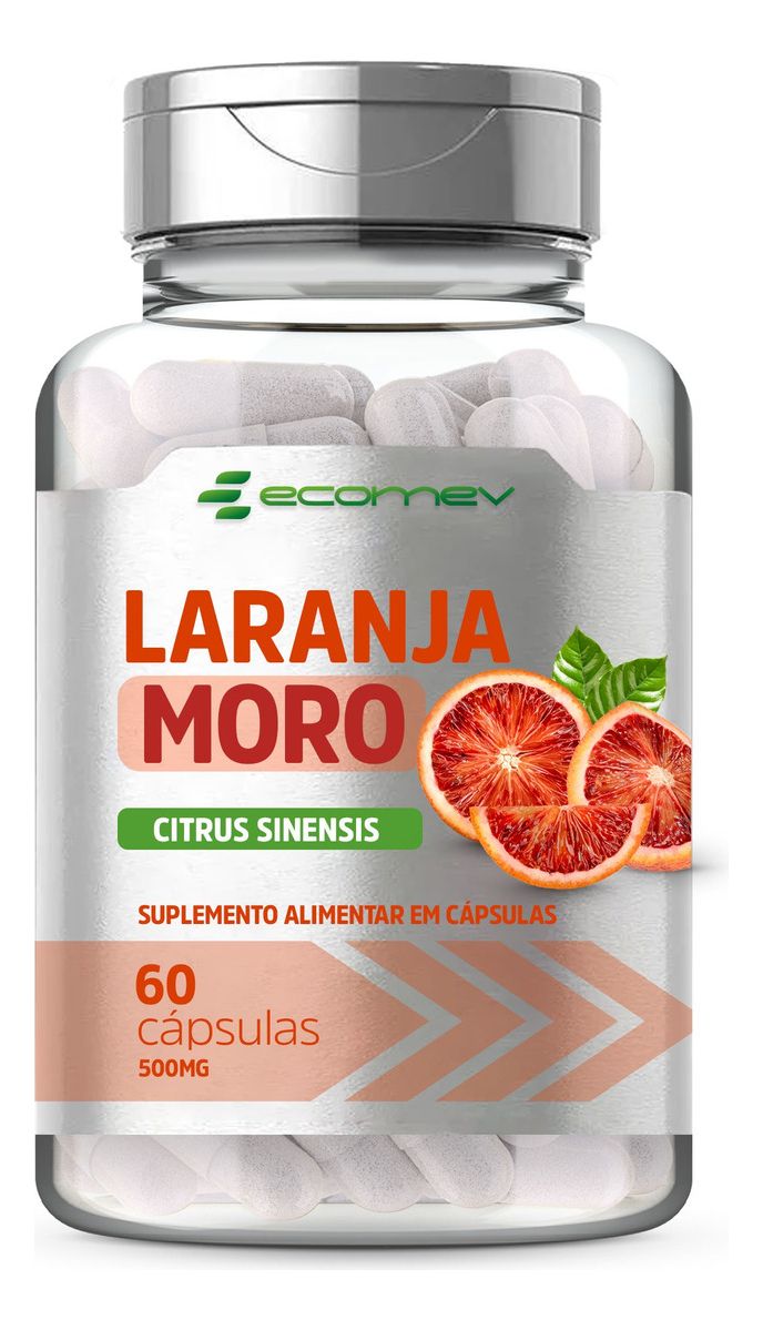Morosil Extrato de Laranja Moro 500 mg 60 Cápsulas 1