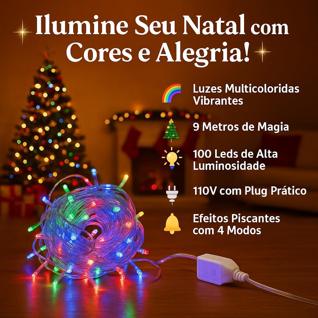 Pisca Pisca de Natal Colorido 3