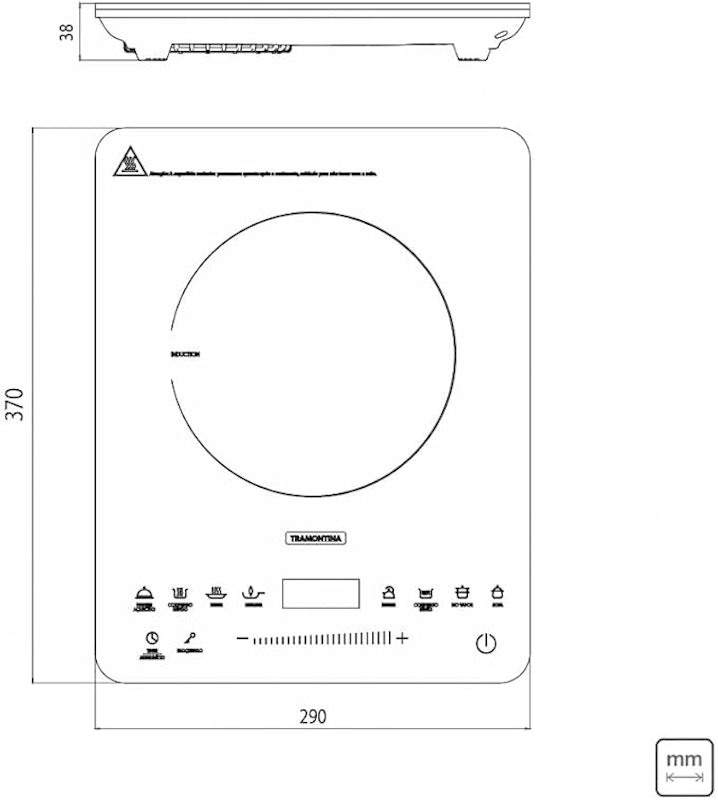 Cooktop Portátil por Indução Tramontina Slim Touch EI 30 4