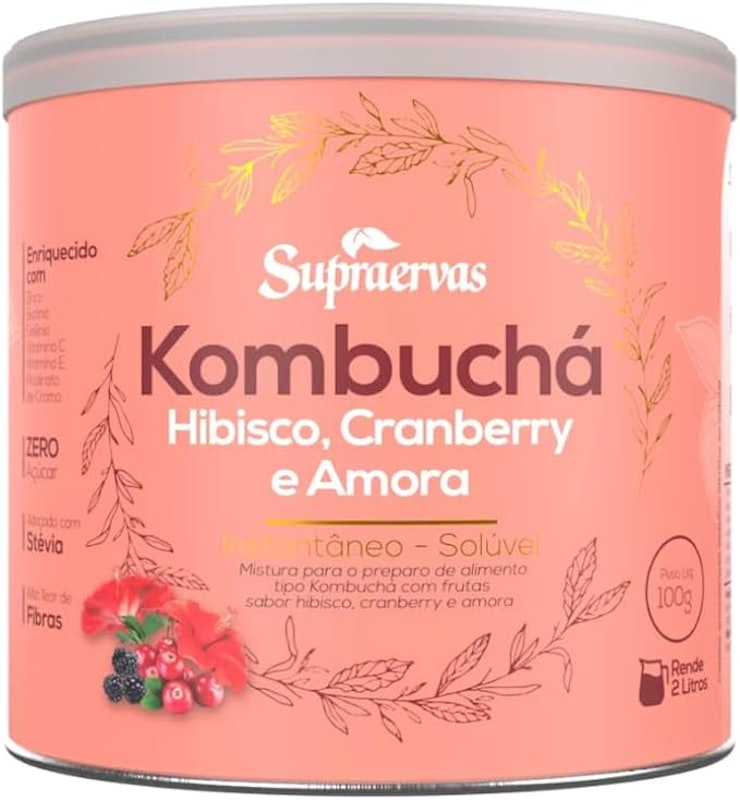 Kombuchá 200 g - Hibisco, Cranberry e Amora 1