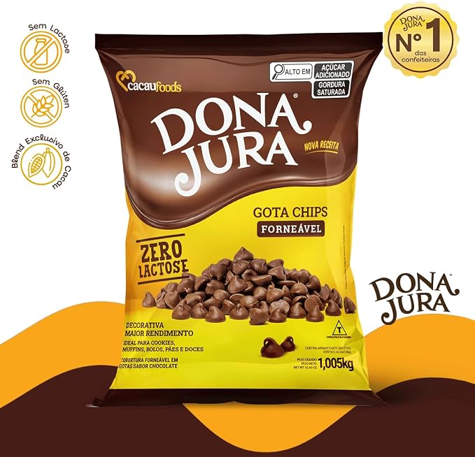 Gota Chips Chocolate ao Leite Forneável Dona Jura 3