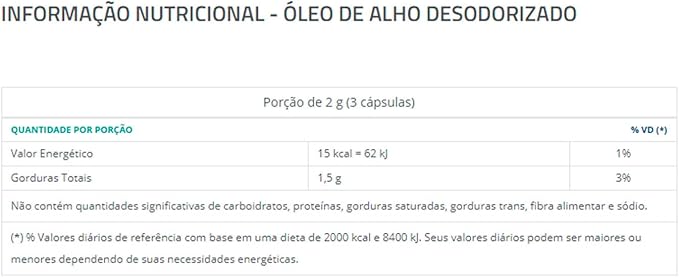 Óleo de Alho Desodorizado 2