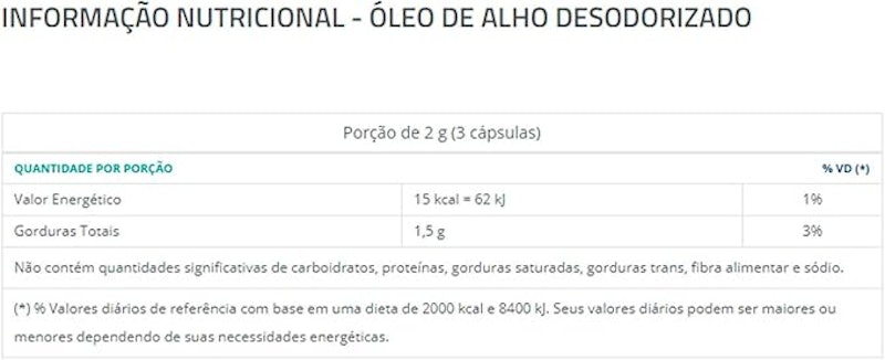 Óleo de Alho Desodorizado 2