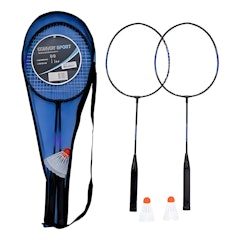 Kit 2 Raquetes Badminton + 2 Petecas