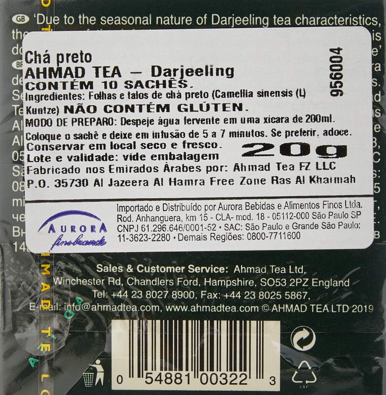 Chá Preto Darjeeling Tea Ahmad Tea London 4