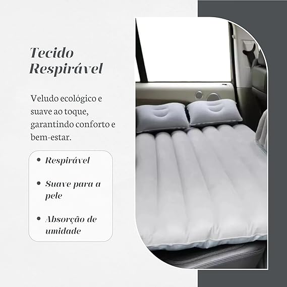 Colchão Inflável para Carro com Extensor + Apoio para os Pés + 2 Travesseiros 5