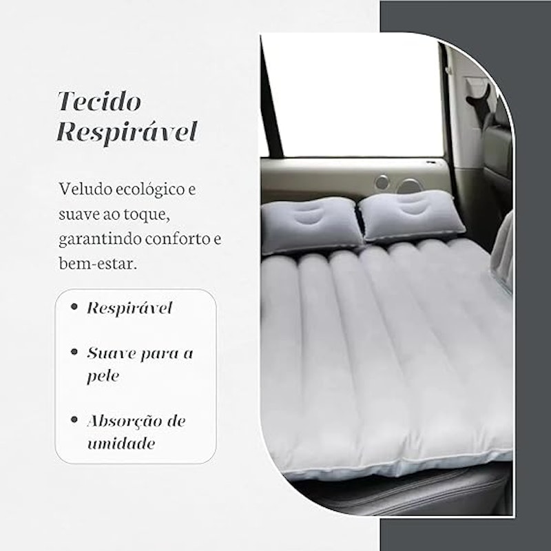 Colchão Inflável para Carro com Extensor + Apoio para os Pés + 2 Travesseiros 5