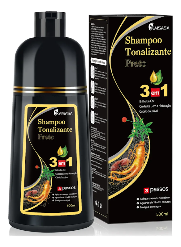 Black Hair Dye Shampoo 3 in 1 1