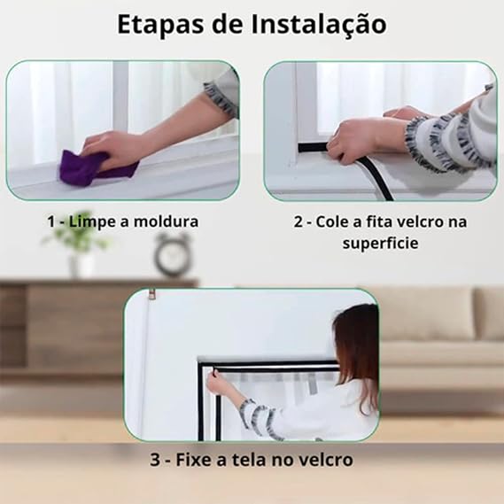 Tela Mosquiteiro para Janelas 150 x 180cm Cinza 5