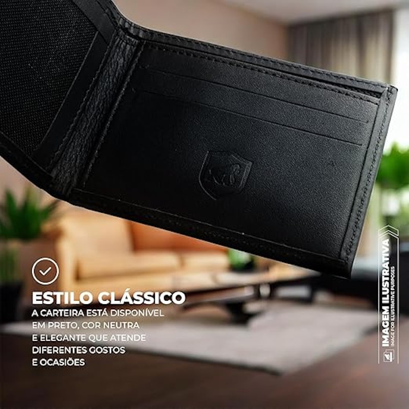Carteira de Couro Masculina - Porta cartão - Ultra Slim 5