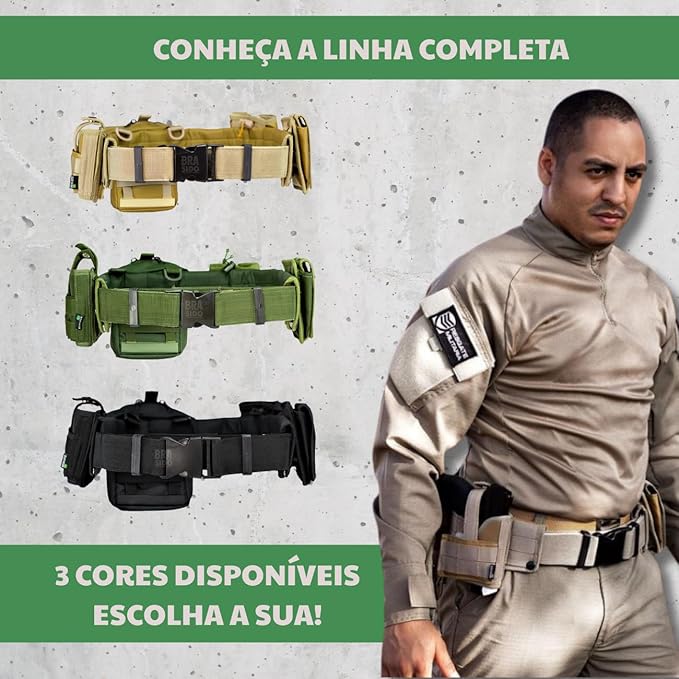 Cinto Tático de Batalha Montado com Protetor Lombar 2