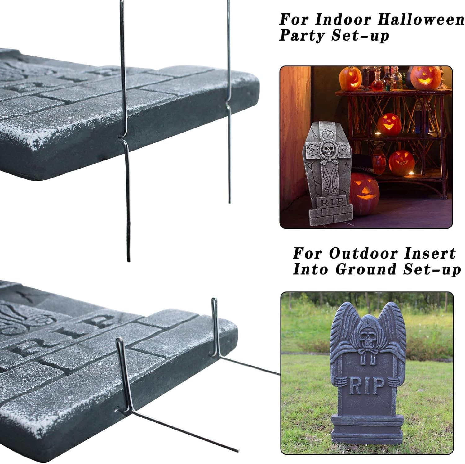 Pacote com 5 Lápides de Cemitério de Espuma de Halloween 4