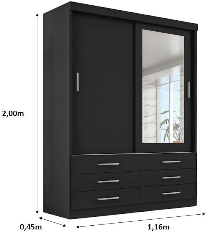 Guarda-Roupa Solteiro Capri 2 Portas 4