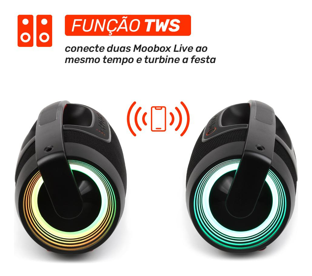 Caixa de Som Moob Live Bluetooth Portátil 3