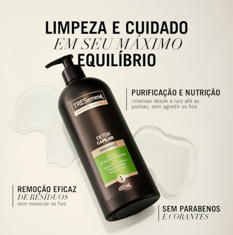 Shampoo TRESemmé Detox Capilar 4