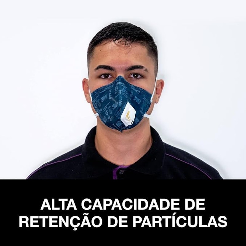 Máscara de Proteção Respiratória Dobrável 3M 9822+BR 4