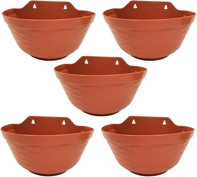 Kit 5 Vasos de Parede para Plantas Plástico 1