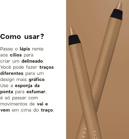 Lápis para Olhos Dourado - Shine Eye Pencil Golden Océane 4you 5