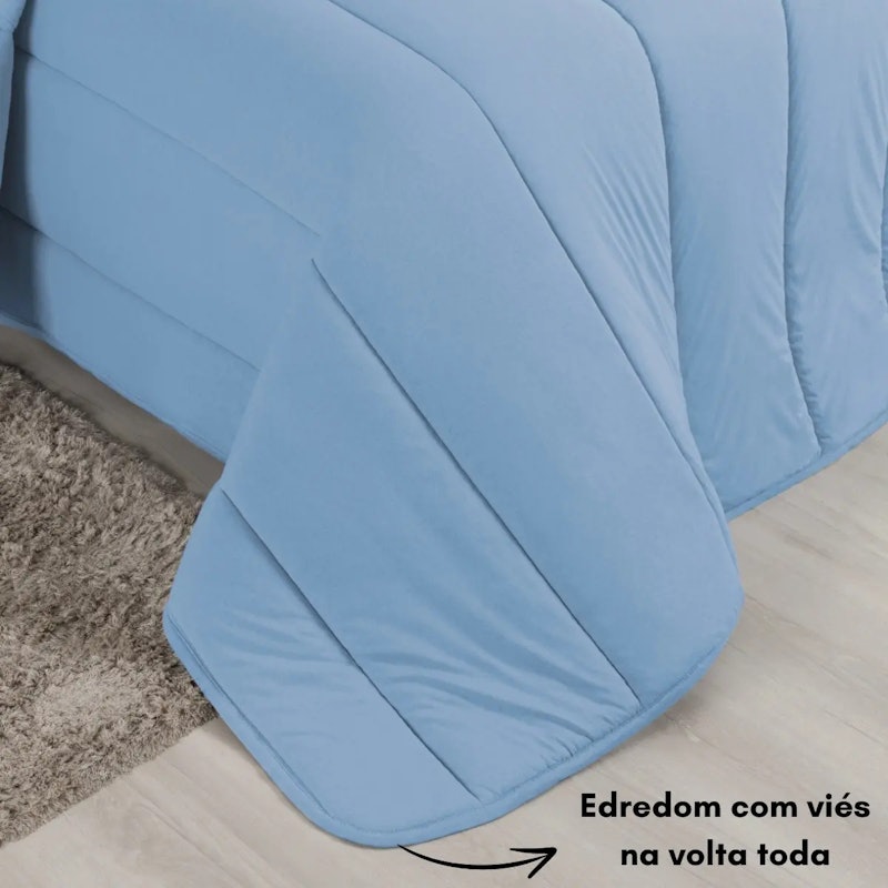 Edredom Malha 100% Algodão Dupla Face com Viés 3