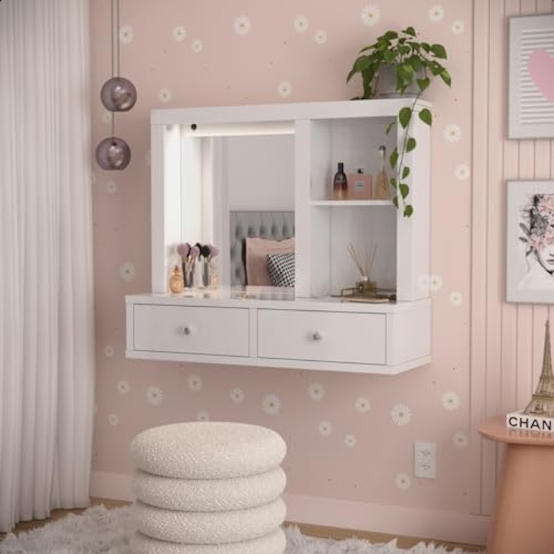 Penteadeira Camarim Suspensa com LED e USB Princess 2