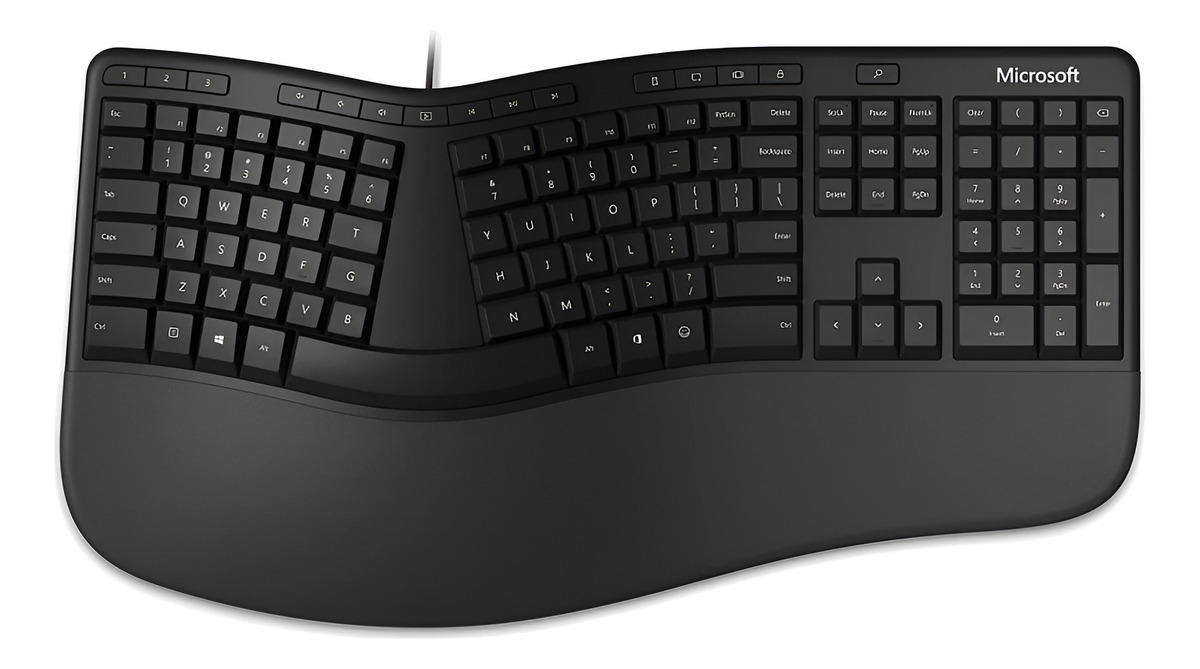 Teclado Ergonômico Microsoft com Fio 1